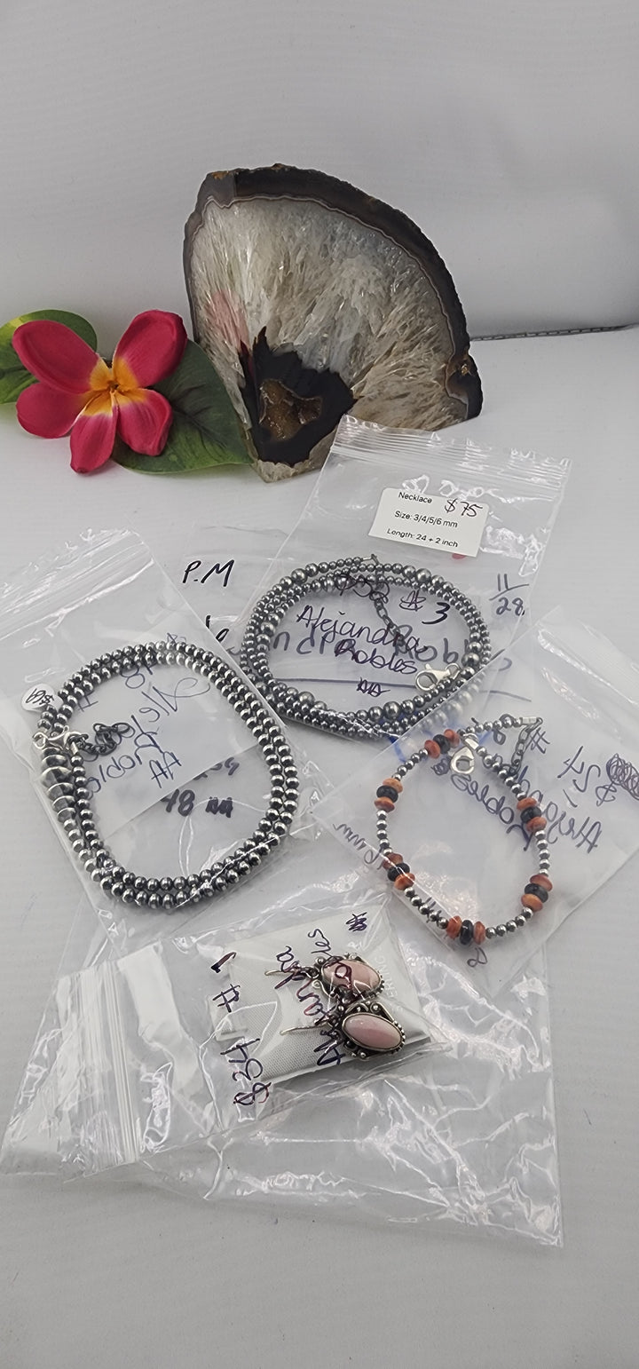 PM SHOW 48HR - RESERVED FOR: Alejandra Robles - 11/28/2025 tiktok Live Show - 4 Sterling Silver Items