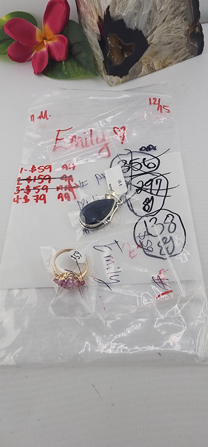 AM SHOW 48HR RESERVED FOR: Emily💚 - 12/15/2025 FL tiktok Live Show - 2 Sterling Silver Items
