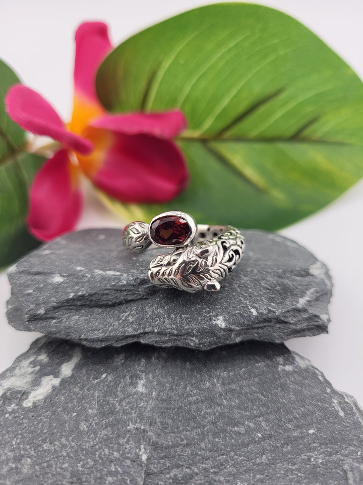 Garnet Lioness Ring