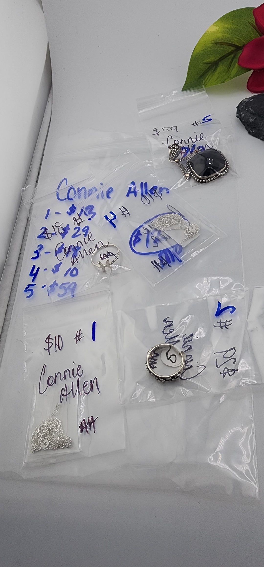 PM SHOW 48HR - RESERVED FOR: Connie Allen  - 7/9/2025 FL tiktok Live Show - 5 Sterling Silver Items