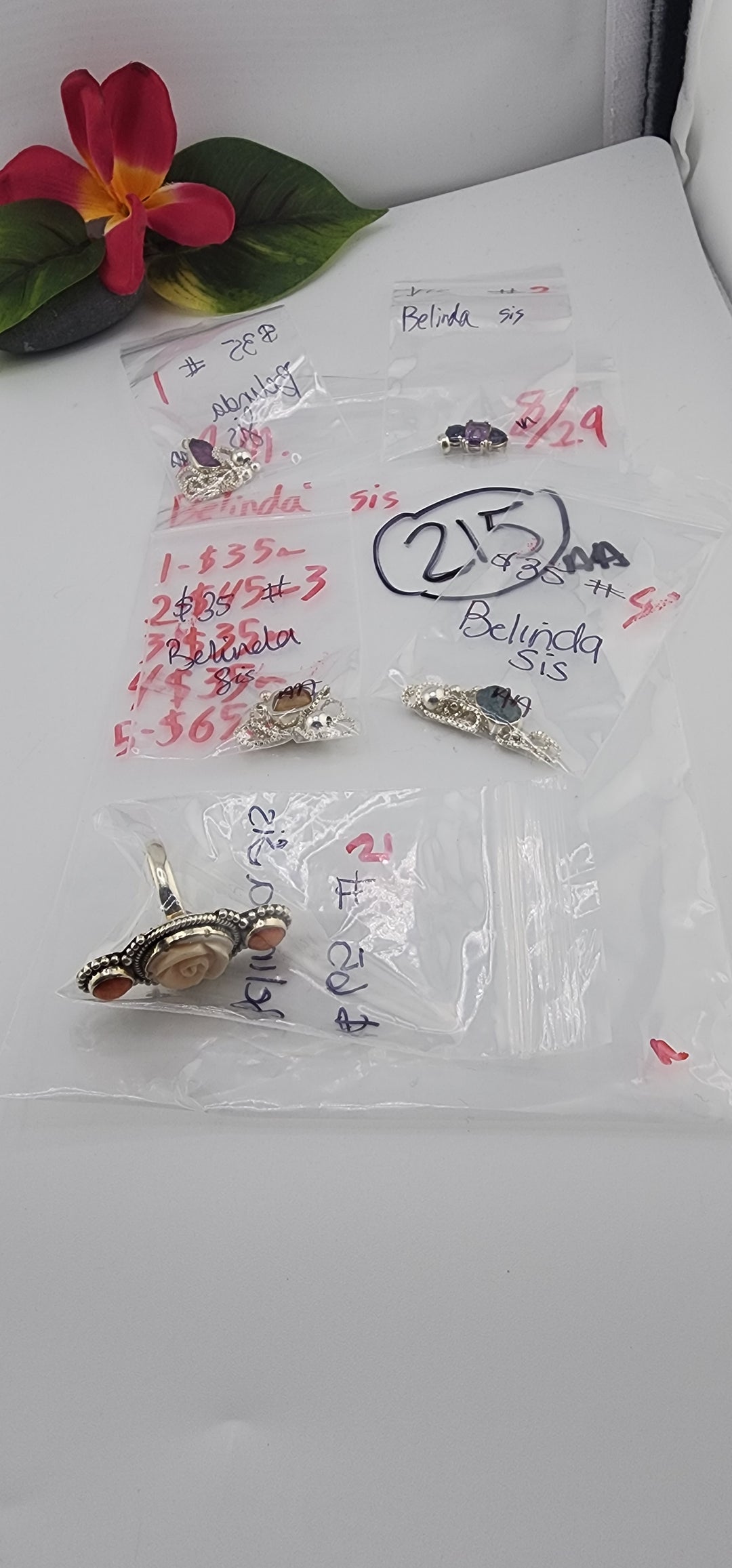 AM SHOW 48HR - RESERVED FOR: Belinda Sis - 8/29/2025 FL tiktok Live Show - 5 Sterling Silver Items