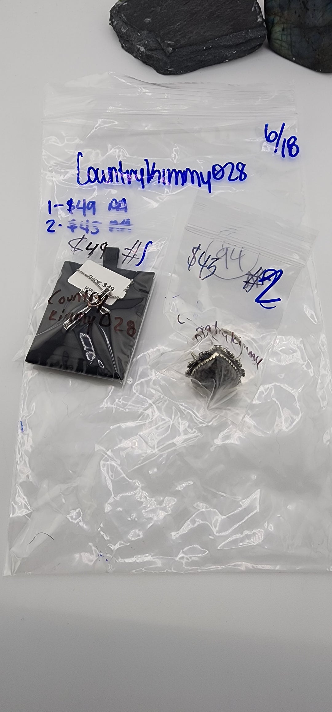RESERVED FOR: Countrykimmy028 - 6/18/2025 tiktok Reservation Live Show - 2 Sterling Silver Items