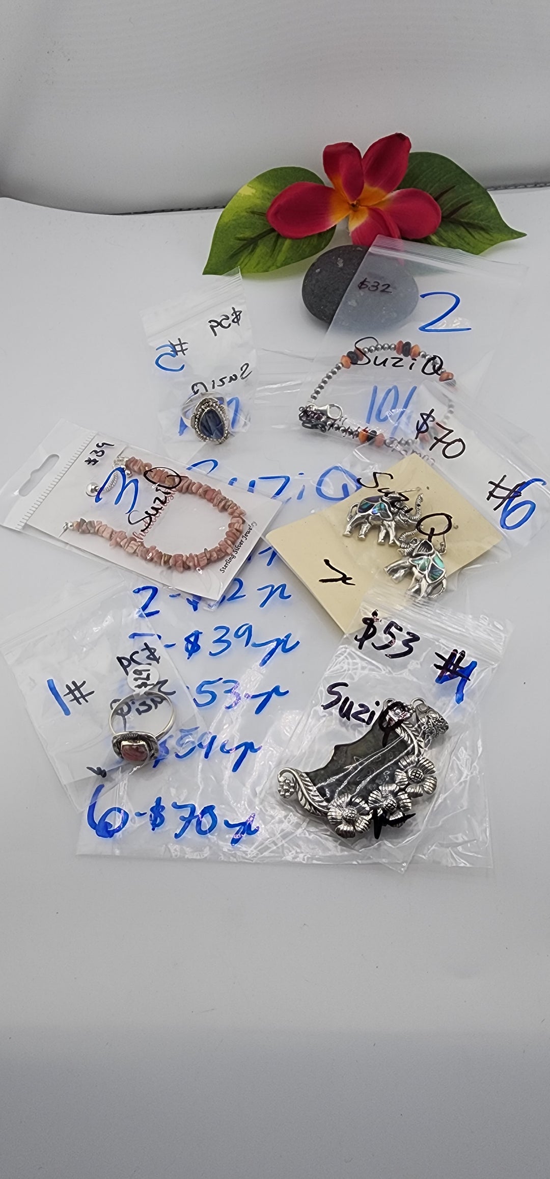 PM SHOW 48HR - RESERVED FOR: SuziQ - 10/4/2025 FL tiktok Live Show - 6 Sterling Silver Items