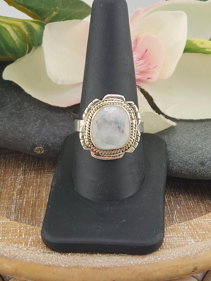 Cut Moonstone Ring Size 10
