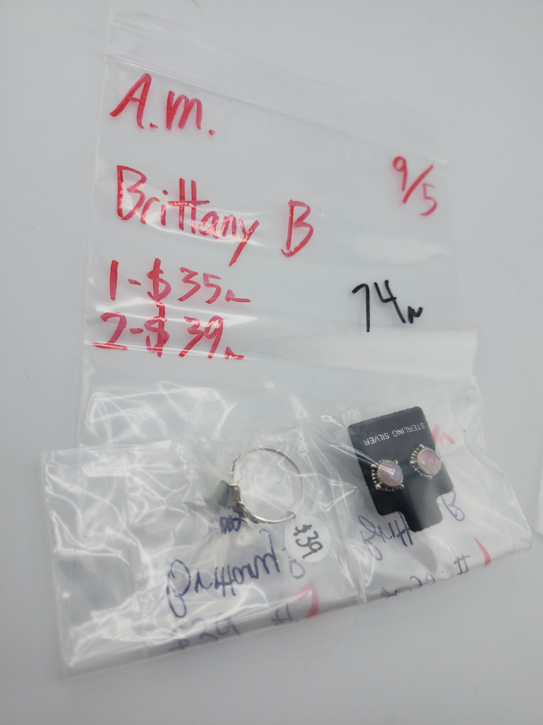 AM SHOW 48HR - RESERVED FOR: Brittany B - 9/5/2025 FL tiktok Live Show - 2 Sterling Silver Items