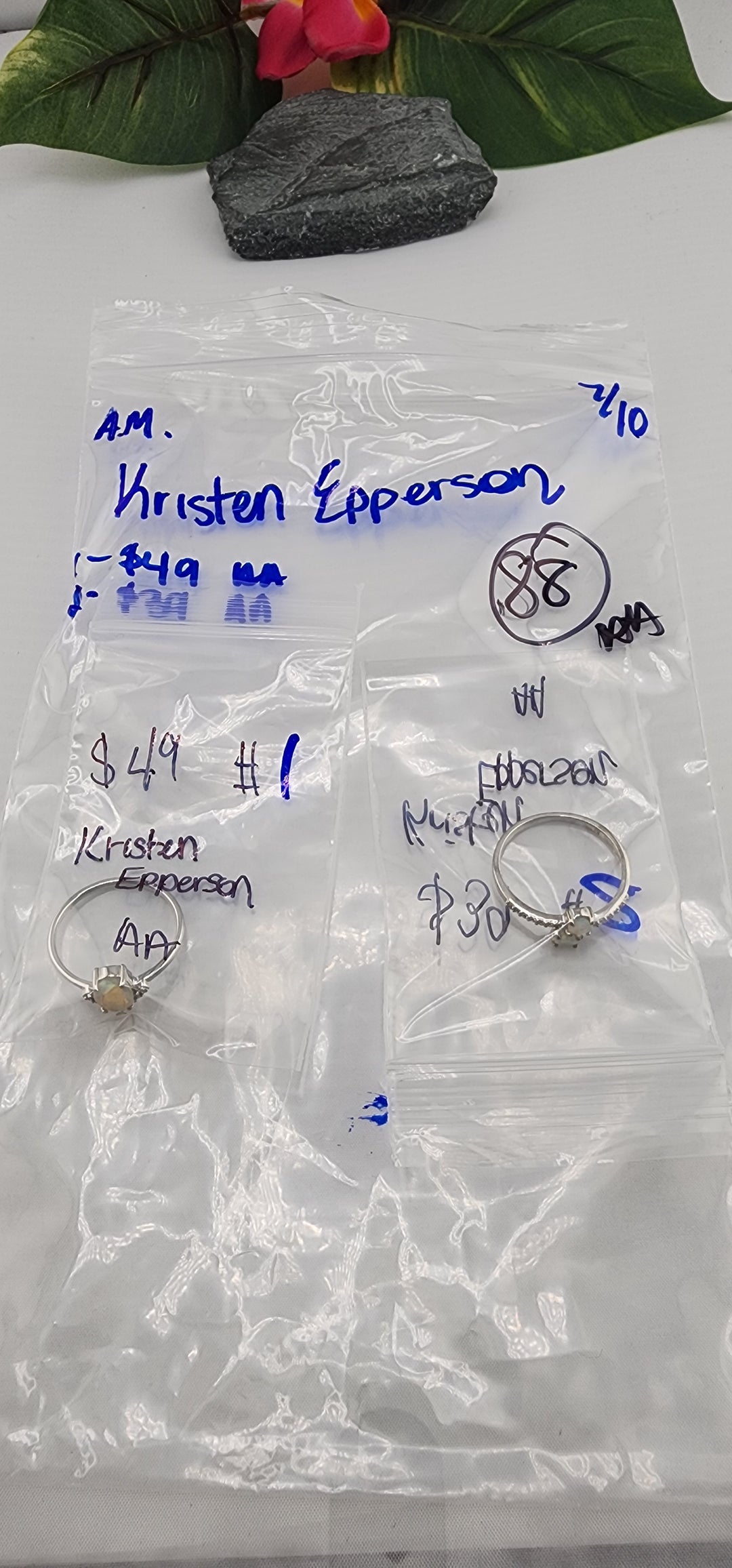 AM SHOW 48HR - RESERVED FOR: Kristen Epperson  - 7/10/2025 FL tiktok Live Show -  2 Sterling Silver Items