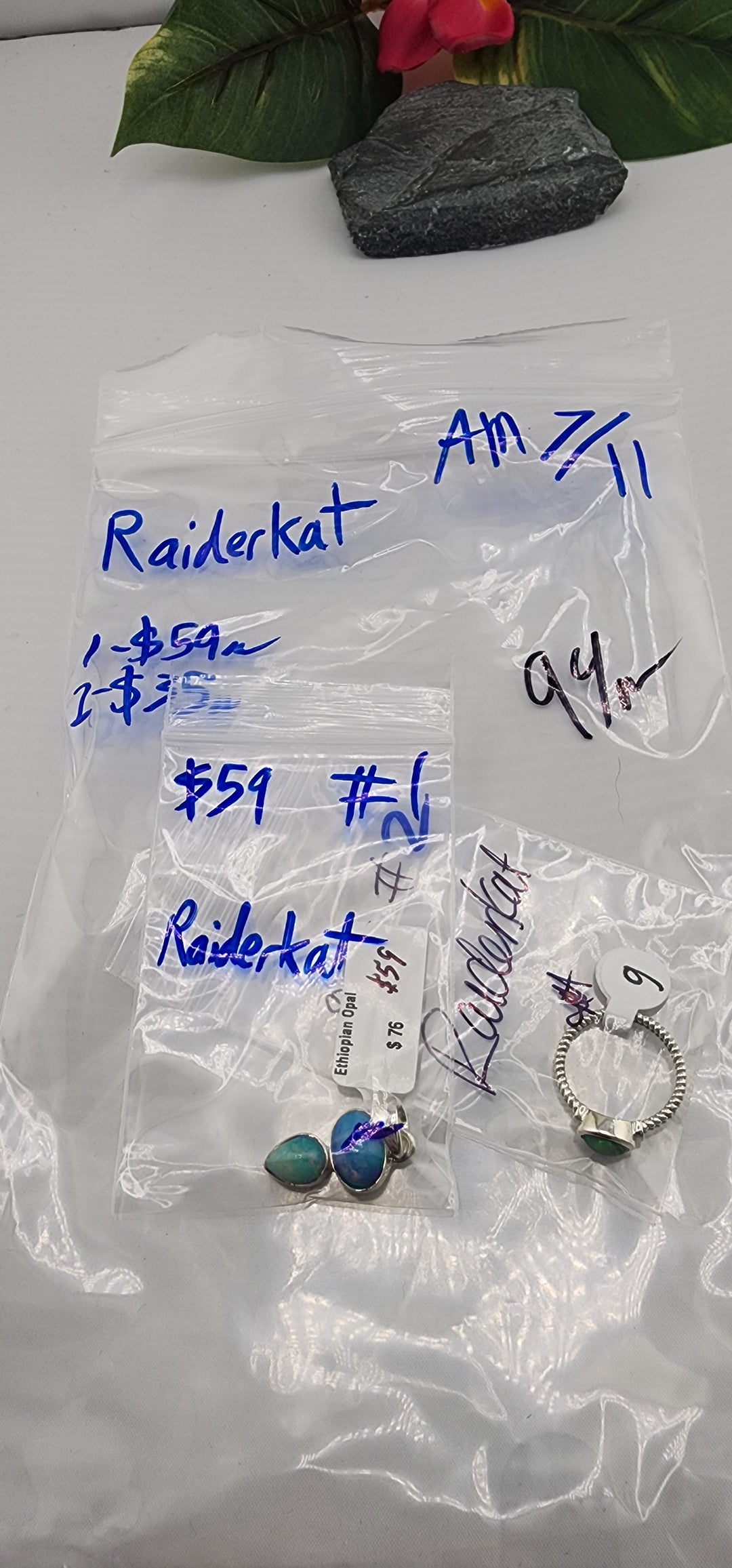 AM SHOW 48HR - RESERVED FOR:  Raiderkat - 7/11/2025 FL tiktok Live Show -  2 Sterling Silver Items