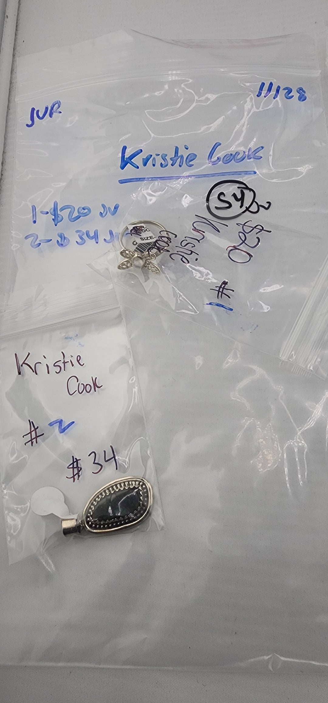 BF PM SHOW 48HR - RESERVED FOR: Kristie Cook - 11/28/2025 tiktok Live Show - 2 Sterling Silver Items