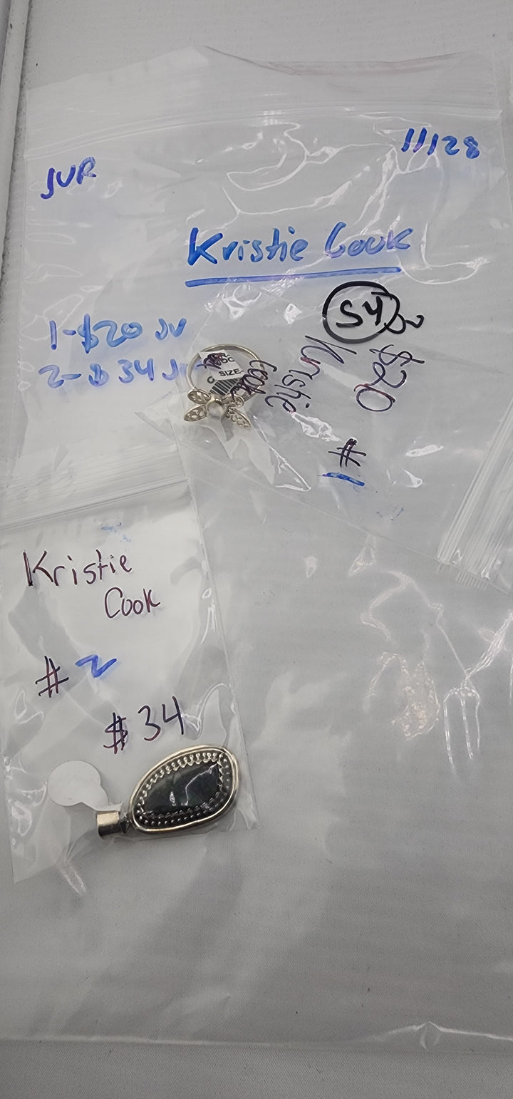 BF PM SHOW 48HR - RESERVED FOR: Kristie Cook - 11/28/2025 tiktok Live Show - 2 Sterling Silver Items