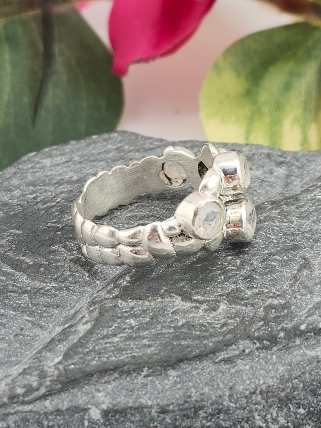 Moonstone and 925 Sterling Silver Ring - Size 6.5