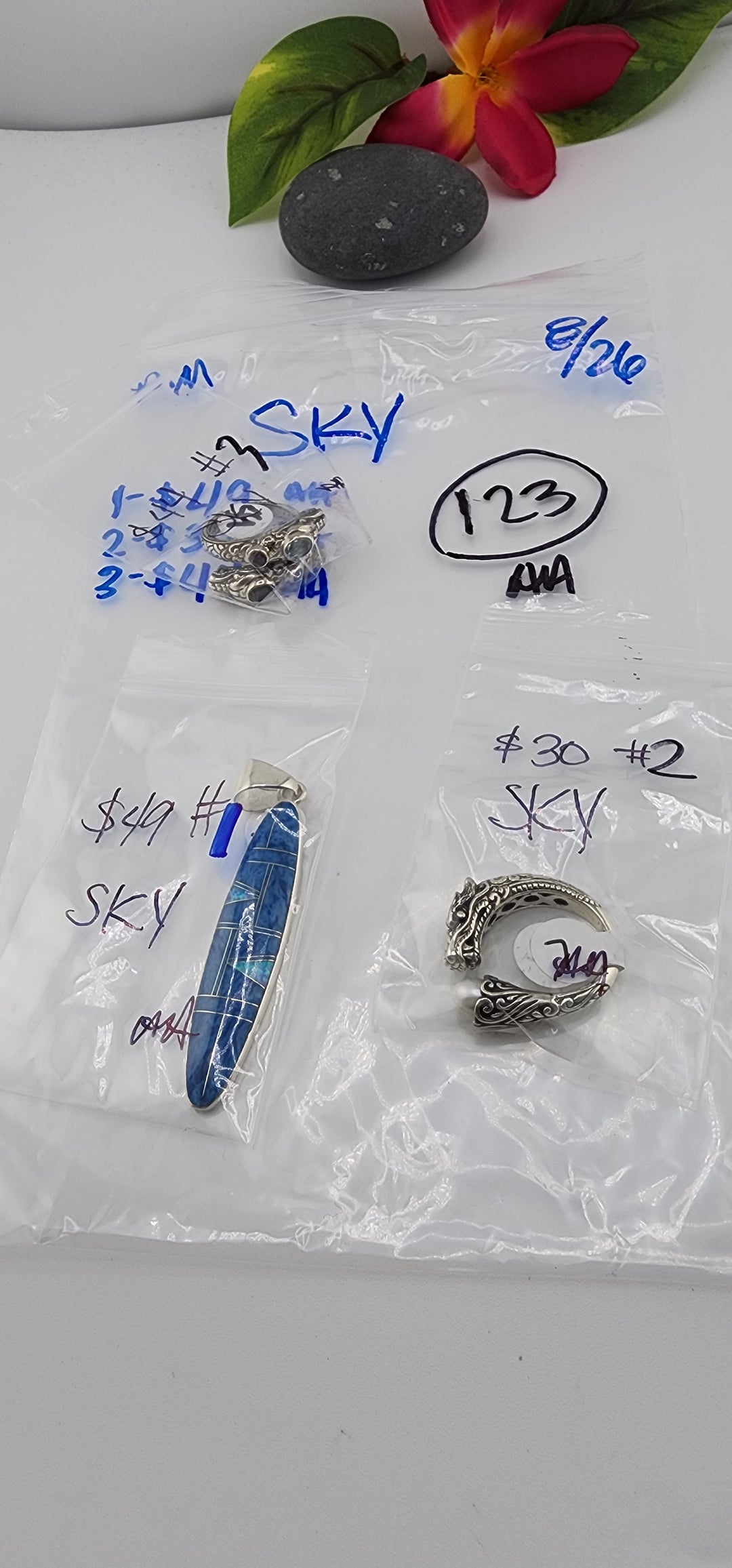 PM SHOW 48HR - RESERVED FOR:  - SKY 8/26/2025 FL tiktok Live Show - 3 Sterling Silver Items