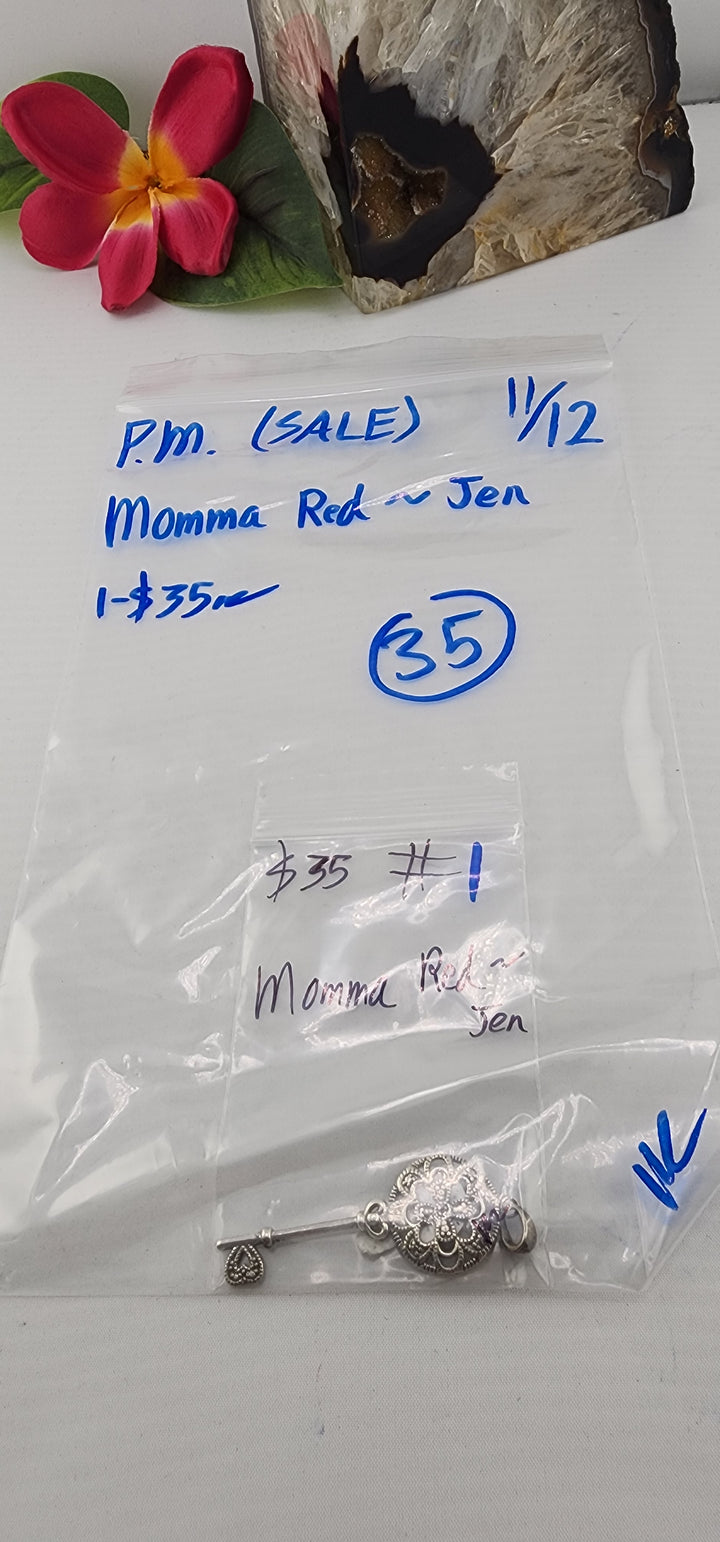 PM SHOW 48HR - RESERVED FOR: Momma Red ~ Jen - 11/12/2025 tiktok Live Show - 1 Sterling Silver Items