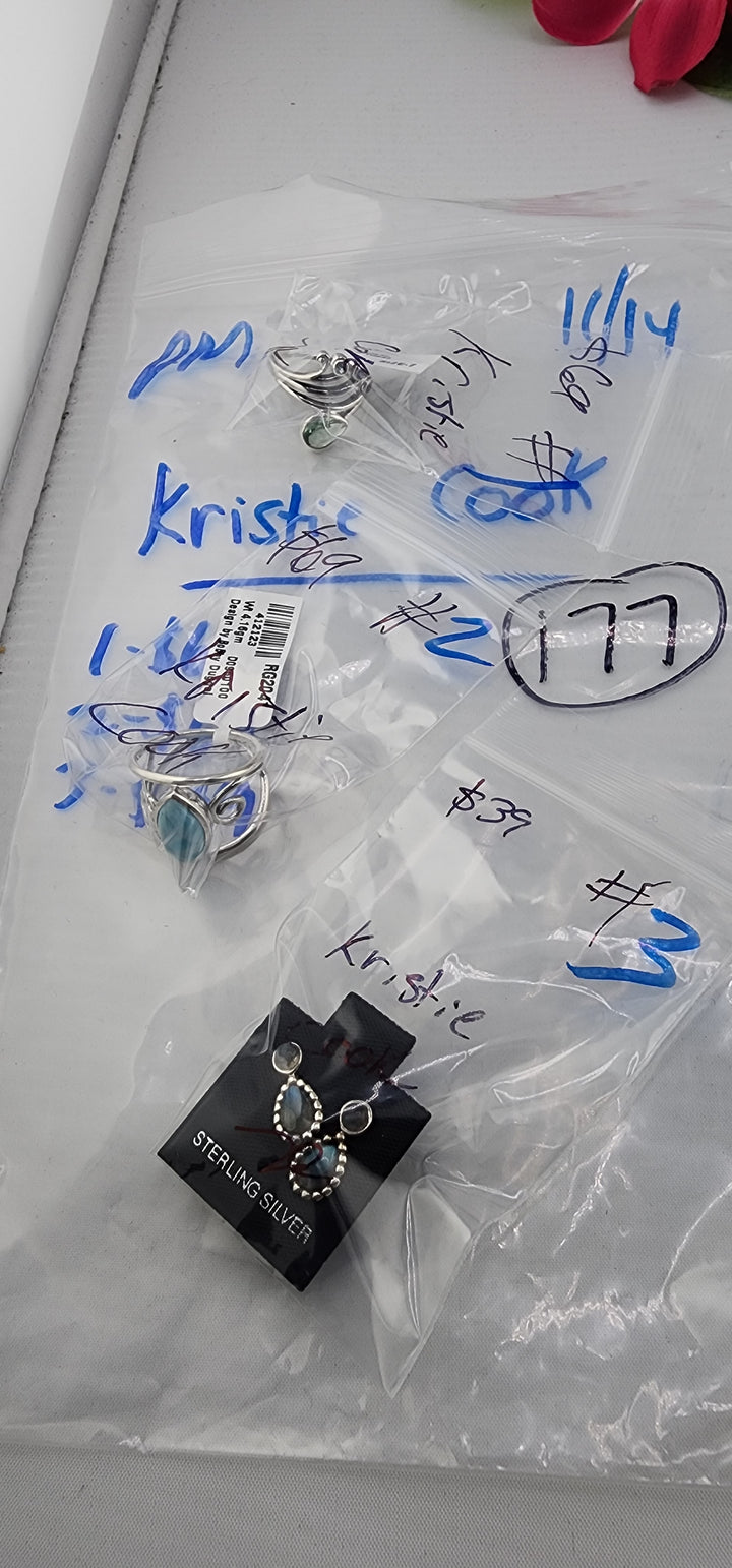 PM SHOW 48HR - RESERVED FOR: Kristie Cook - 11/14/2025 tiktok Live Show - 3 Sterling Silver Items