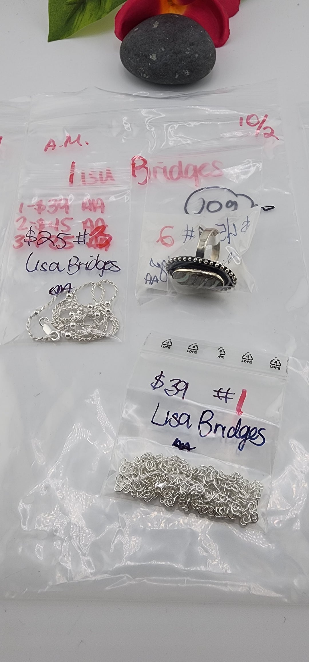 AM SHOW 48HR RESERVED FOR: Lisa Bridges - 10/2/2025 FL tiktok Live Show - 3 Sterling Silver Items