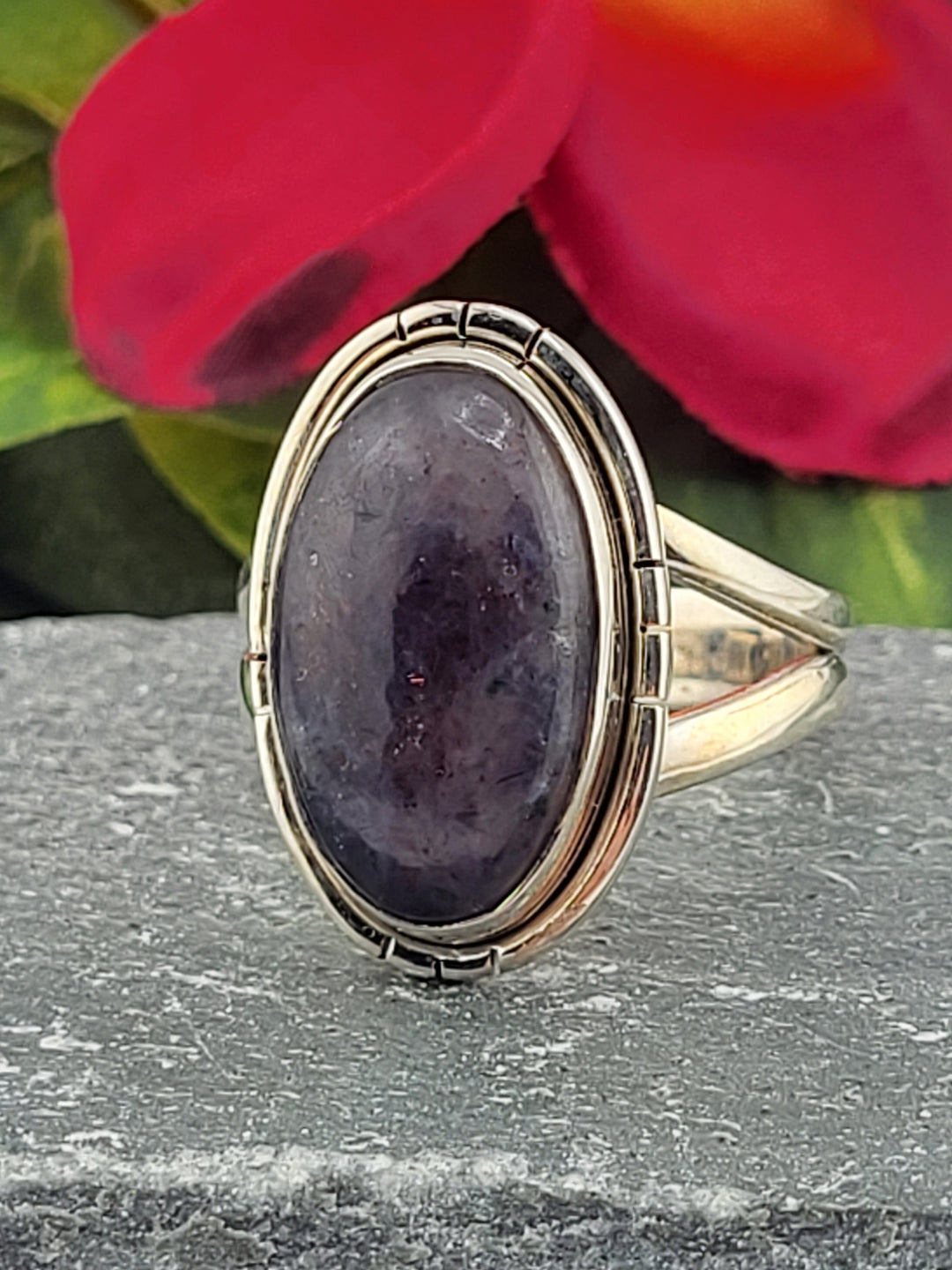 Iolite Sunstone Ring Size 10