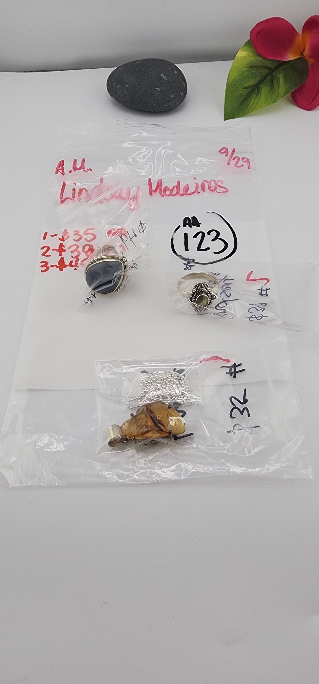 AM SHOW 48HR RESERVED FOR: Lindsay Medeiros- 9/29/2025 FL tiktok Live Show -  3 Sterling Silver Items
