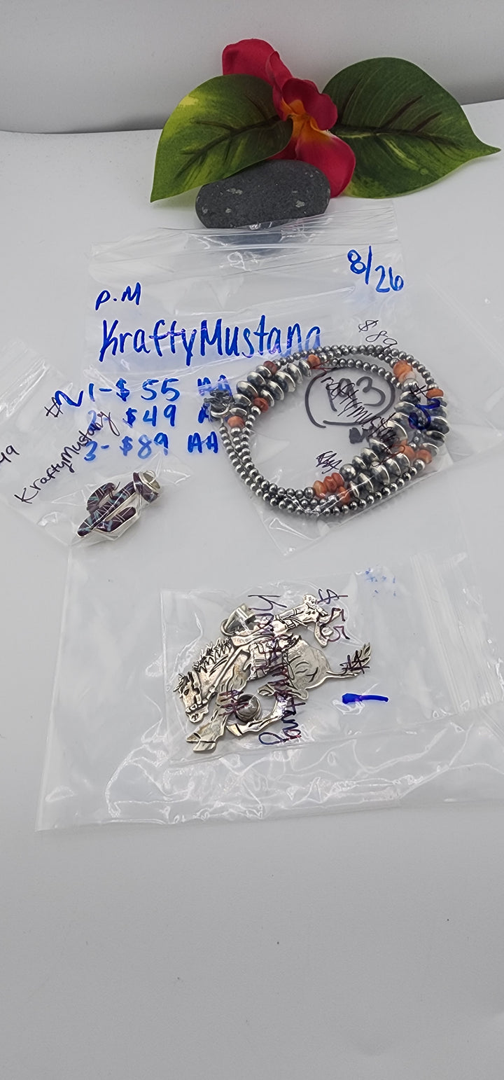 PM SHOW 48HR - RESERVED FOR:  - Kraftymustang- 8/26/2025 FL tiktok Live Show - 3 Sterling Silver Items