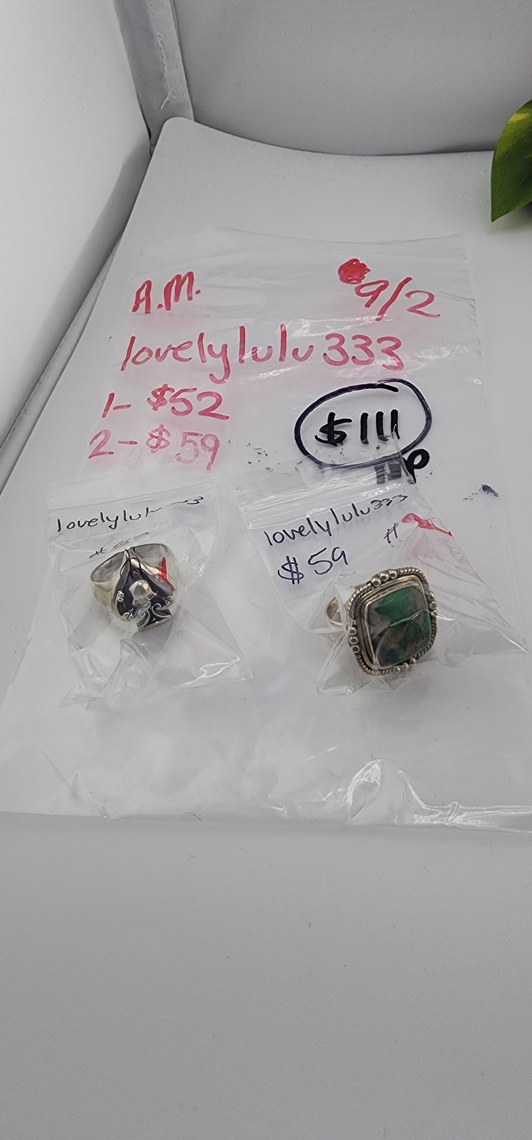AM SHOW 48HR - RESERVED FOR: lovelylulu333  - 9/2/2025 FL tiktok Live Show - 2 Sterling Silver Items