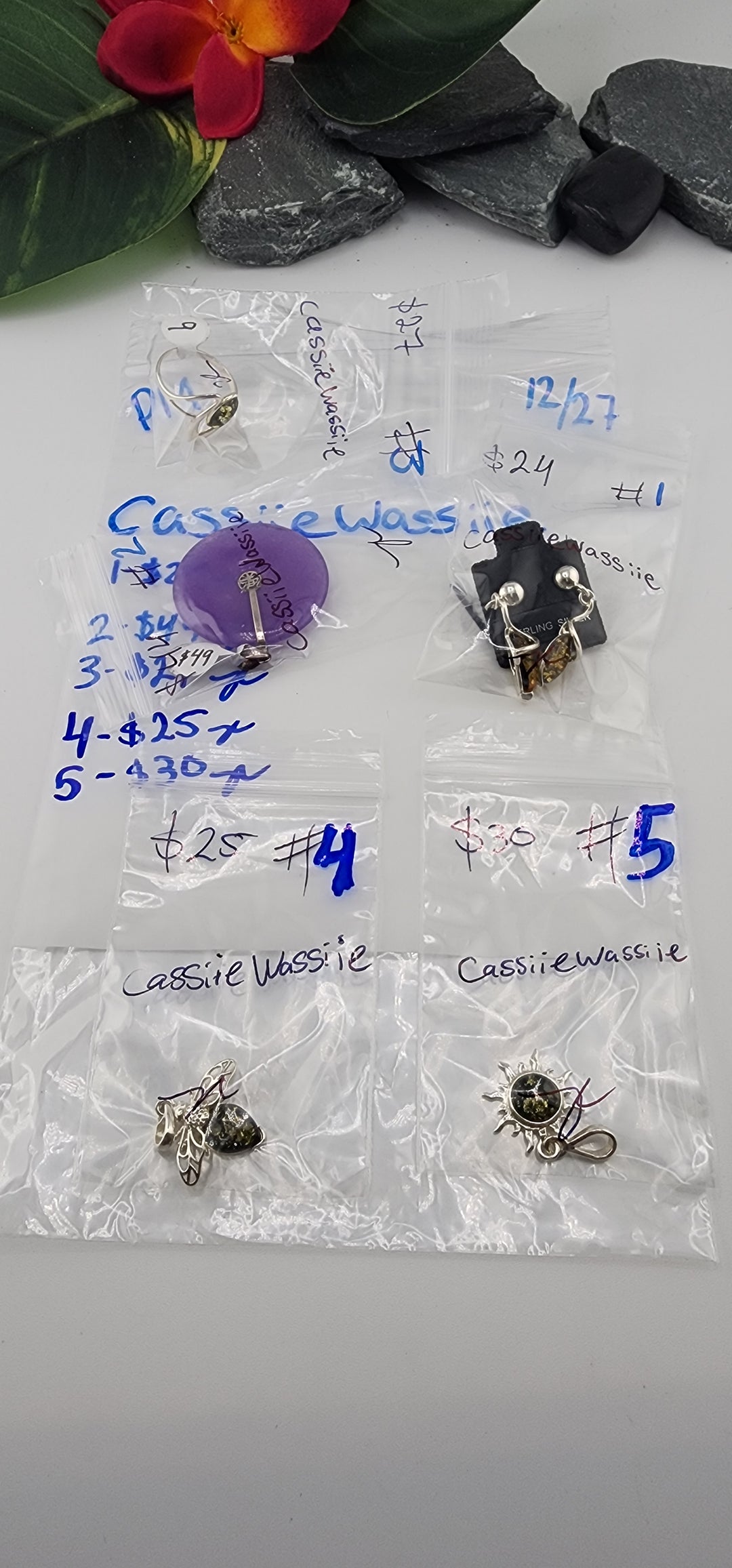 PM SHOW 48HR - RESERVED FOR: cassiiewassiie - 12/27/2025 tiktok Live Show - 5 Sterling Silver Items