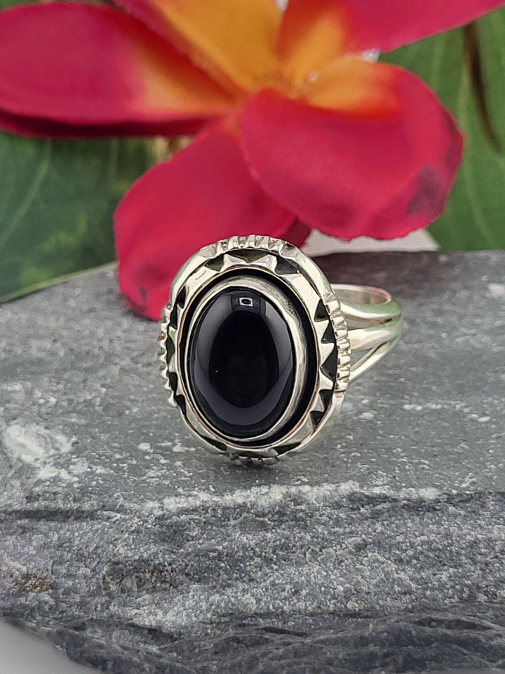 Black Onyx Ring Size 11