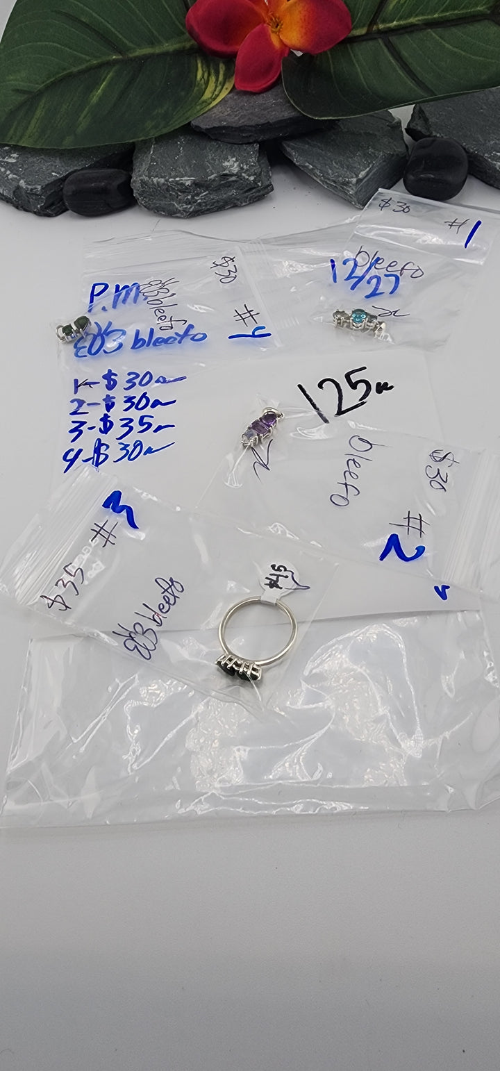 PM SHOW 48HR - RESERVED FOR: 🦋bleefo - 12/27/2025 tiktok Live Show - 4 Sterling Silver Items