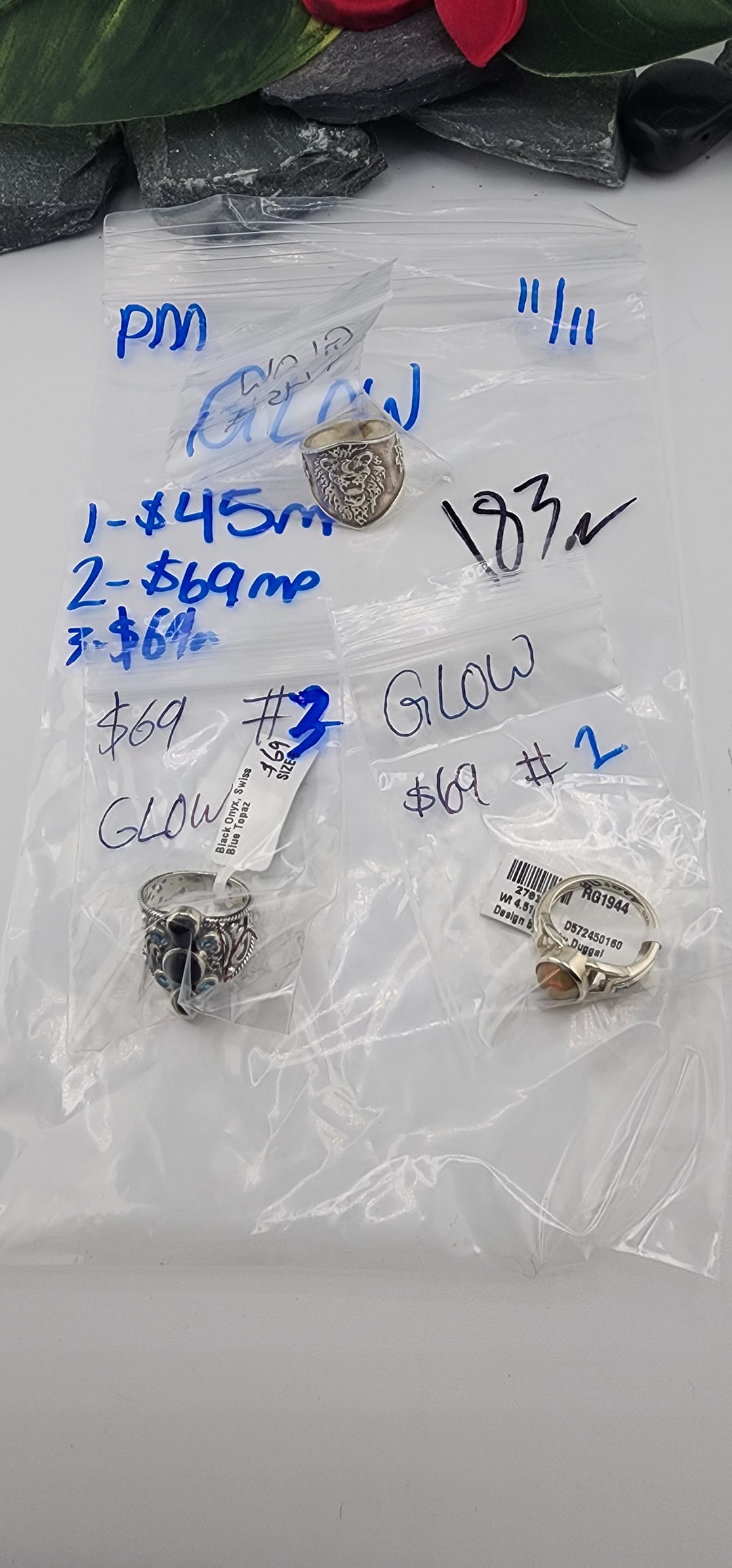 PM SHOW 48HR - RESERVED FOR: GLOW - 11/11/2025 tiktok Live Show - 3 Sterling Silver Items