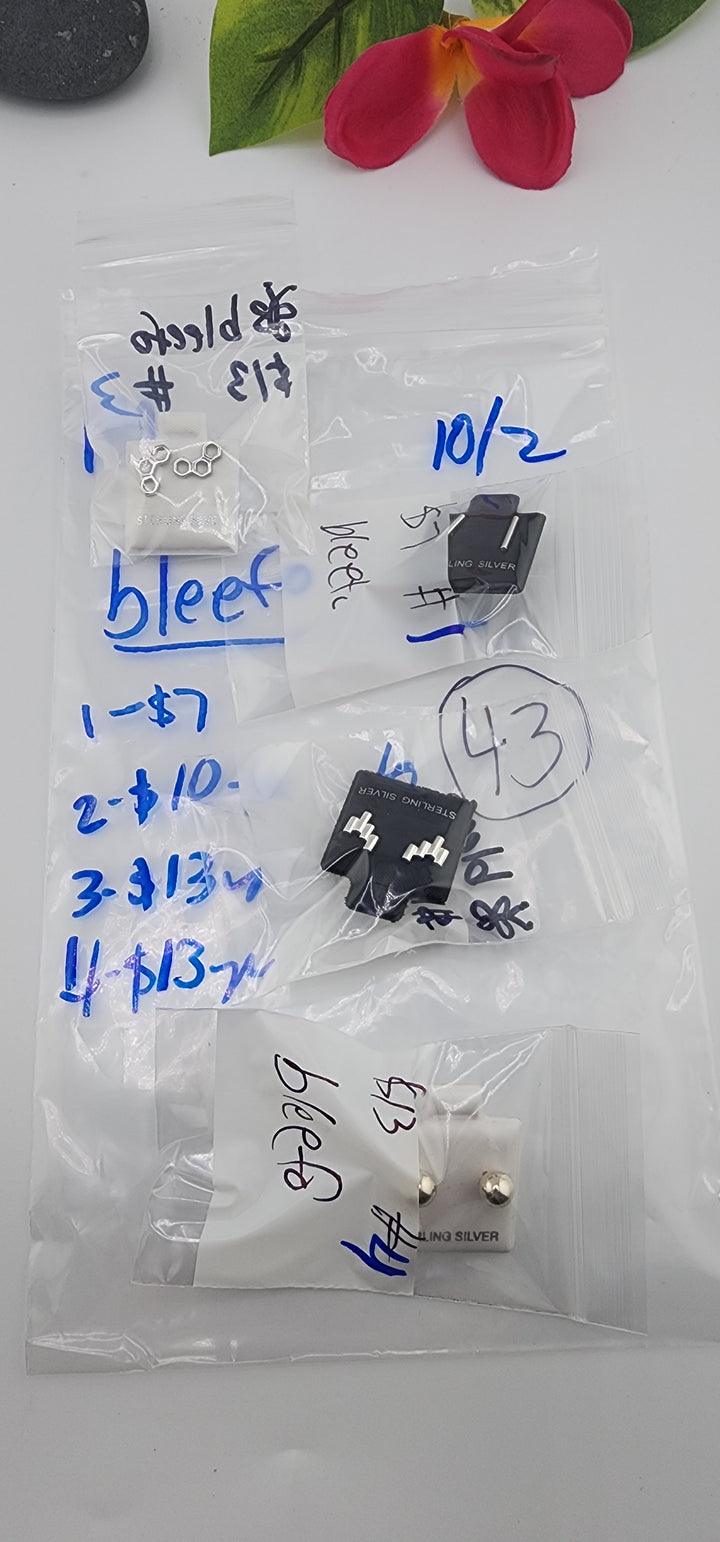 PM SHOW 48HR - RESERVED FOR: bleefo - 10/2/2025 FL tiktok Live Show - 4 Sterling Silver Items