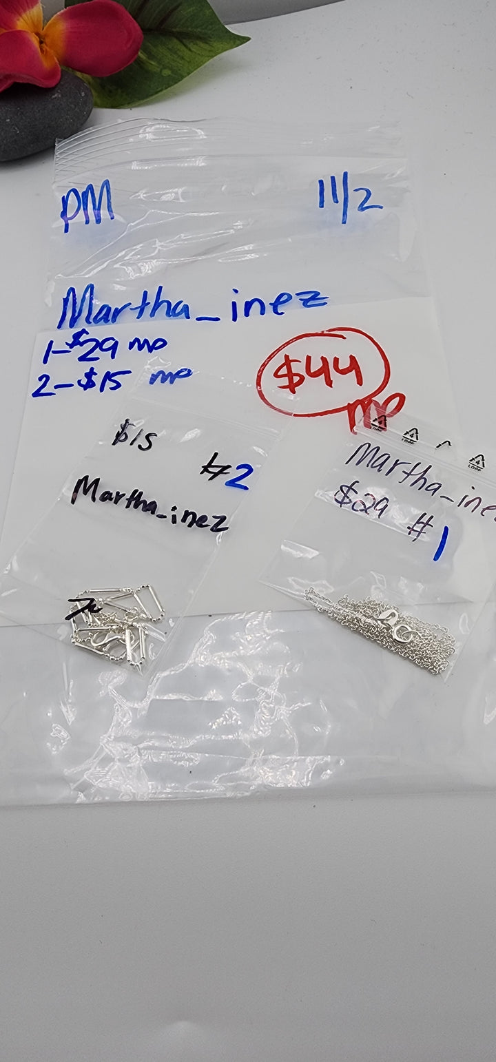 PM SHOW 48HR - RESERVED FOR: Martha_inez  - 11/2/2025 tiktok Live Show - 2 Sterling Silver Items