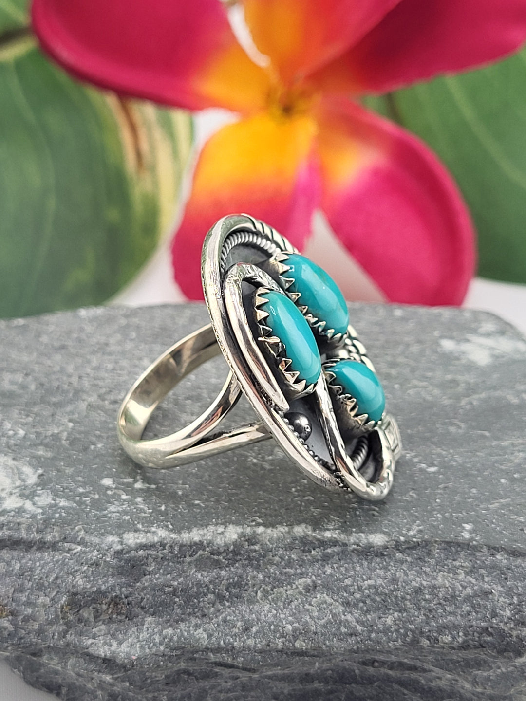 Turquoise Snake Ring Size 7