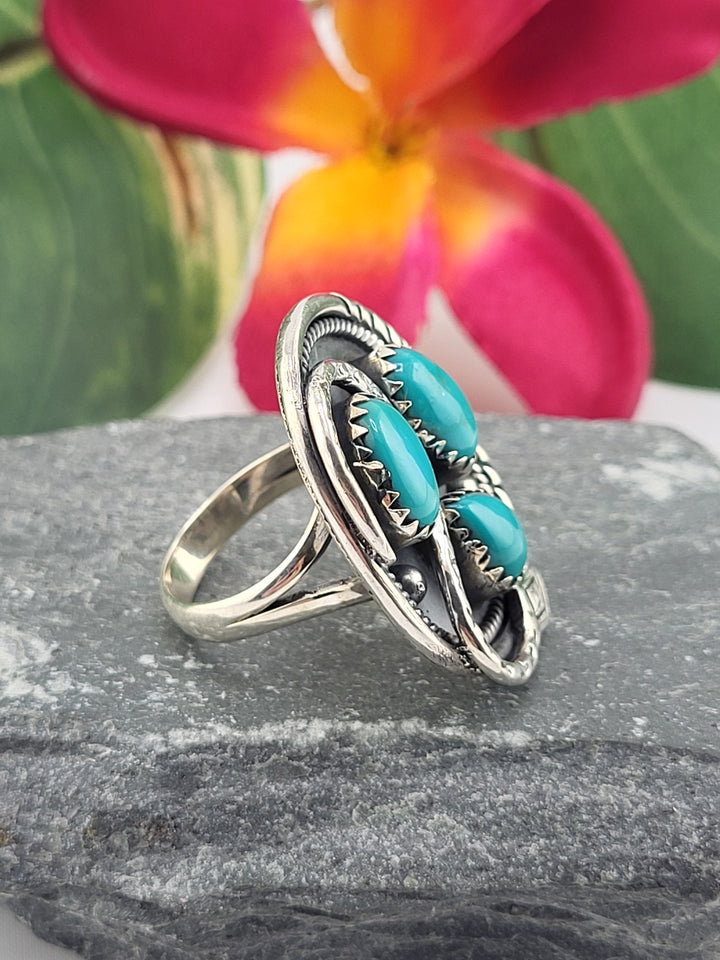 Turquoise Snake Ring Size 7