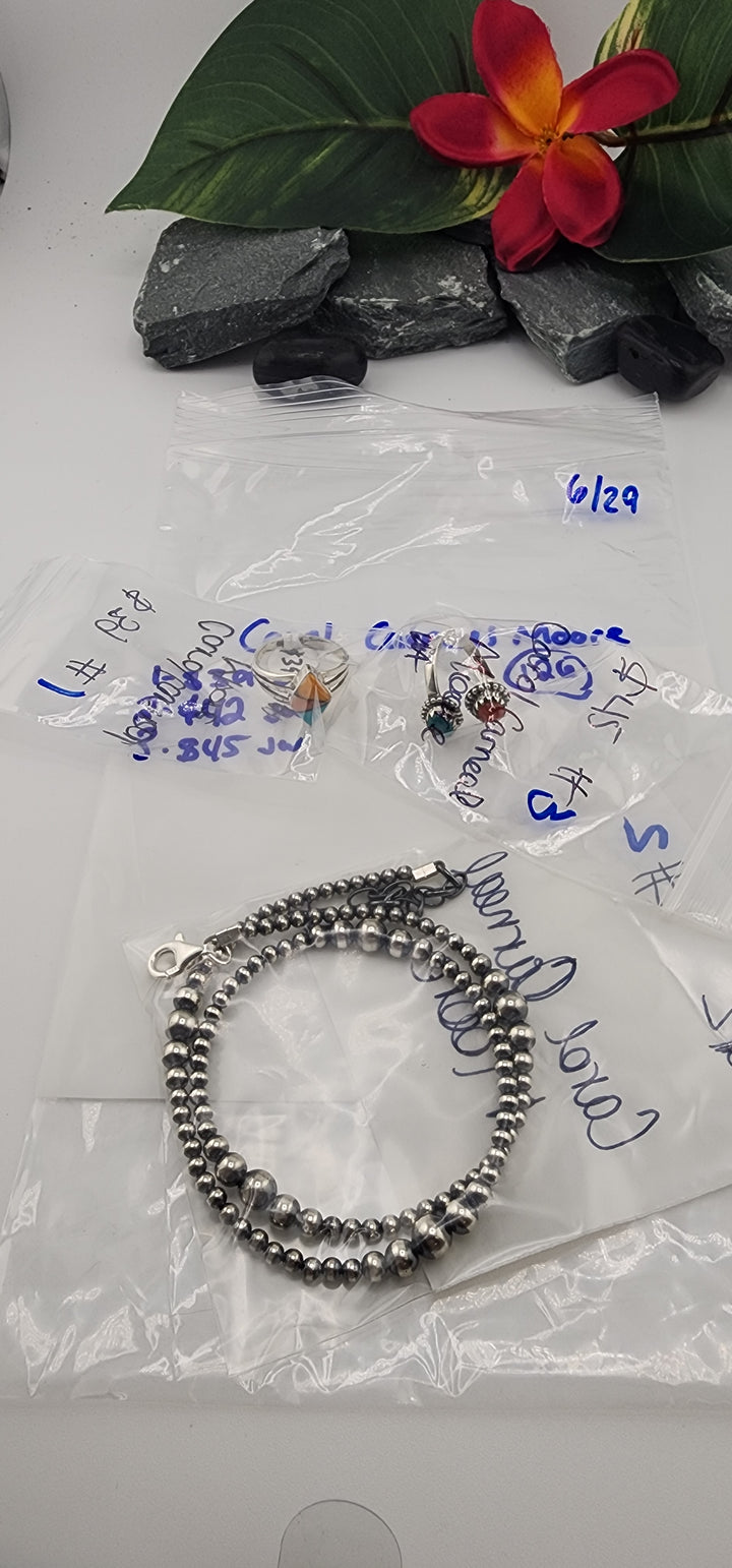 RESERVED FOR:  Carol Carneal Moore- 6/29/2025 tiktok Reservation Live Show -3 Sterling Silver Items