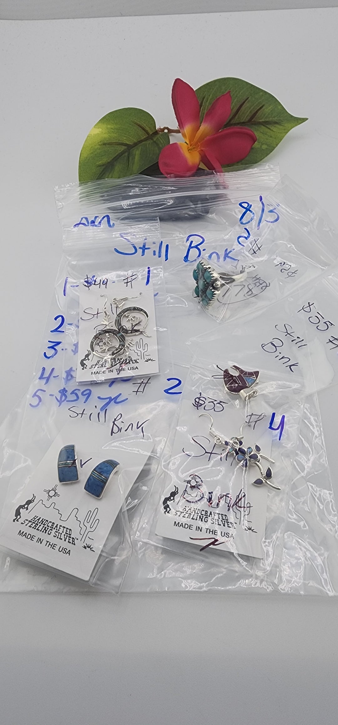 PM SHOW 48HR - RESERVED FOR:   Still Bink- 8/3/2025 FL tiktok Live Show -5  Sterling Silver Items