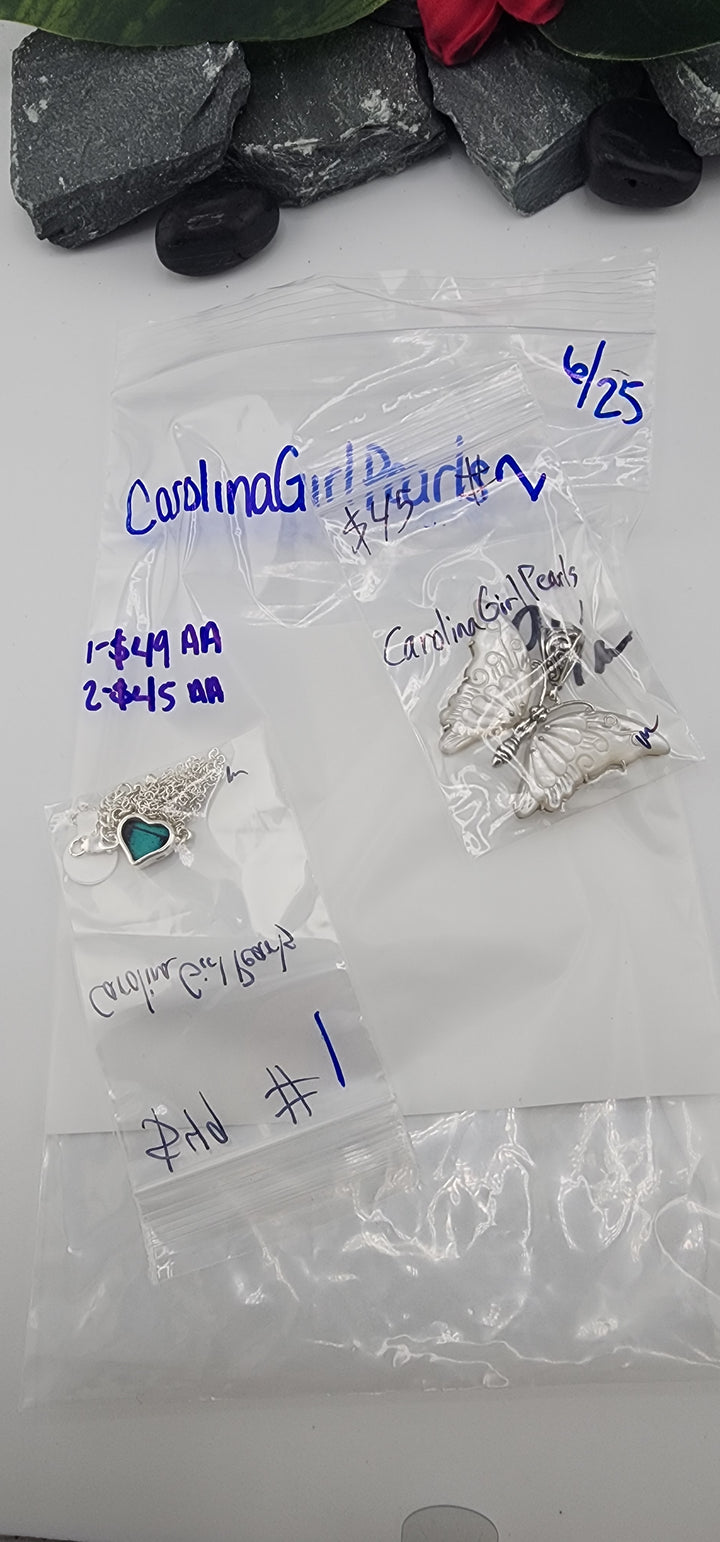 RESERVED FOR: CarolinaGirlPearls - 6/25/2025 tiktok Reservation Live Show - 2 Sterling Silver Items
