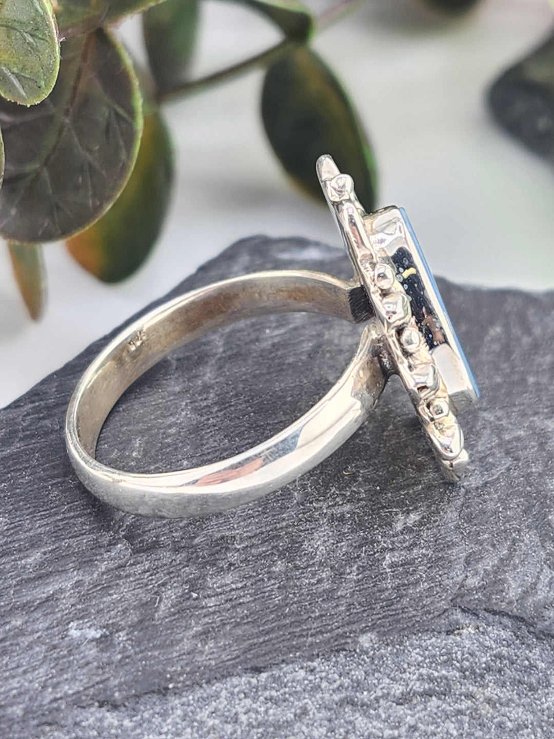 Austrailian Opal Doublet and 925 Sterling Silver Ring - Size 11