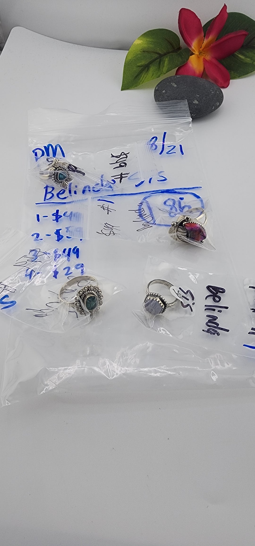 PM SHOW 48HR - RESERVED FOR: Belinda sis - 8/21/2025 FL tiktok Live Show - 4 Sterling Silver Items