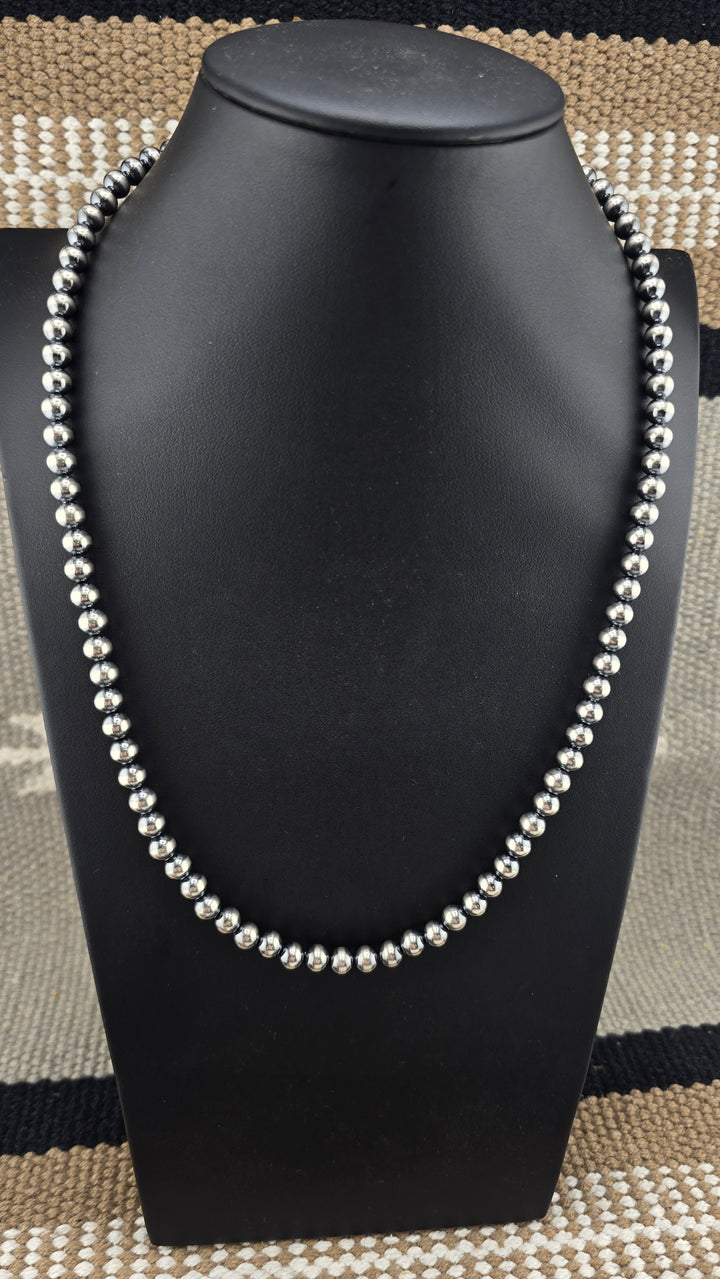6mm Sterling Silver Desert Pearl Necklace