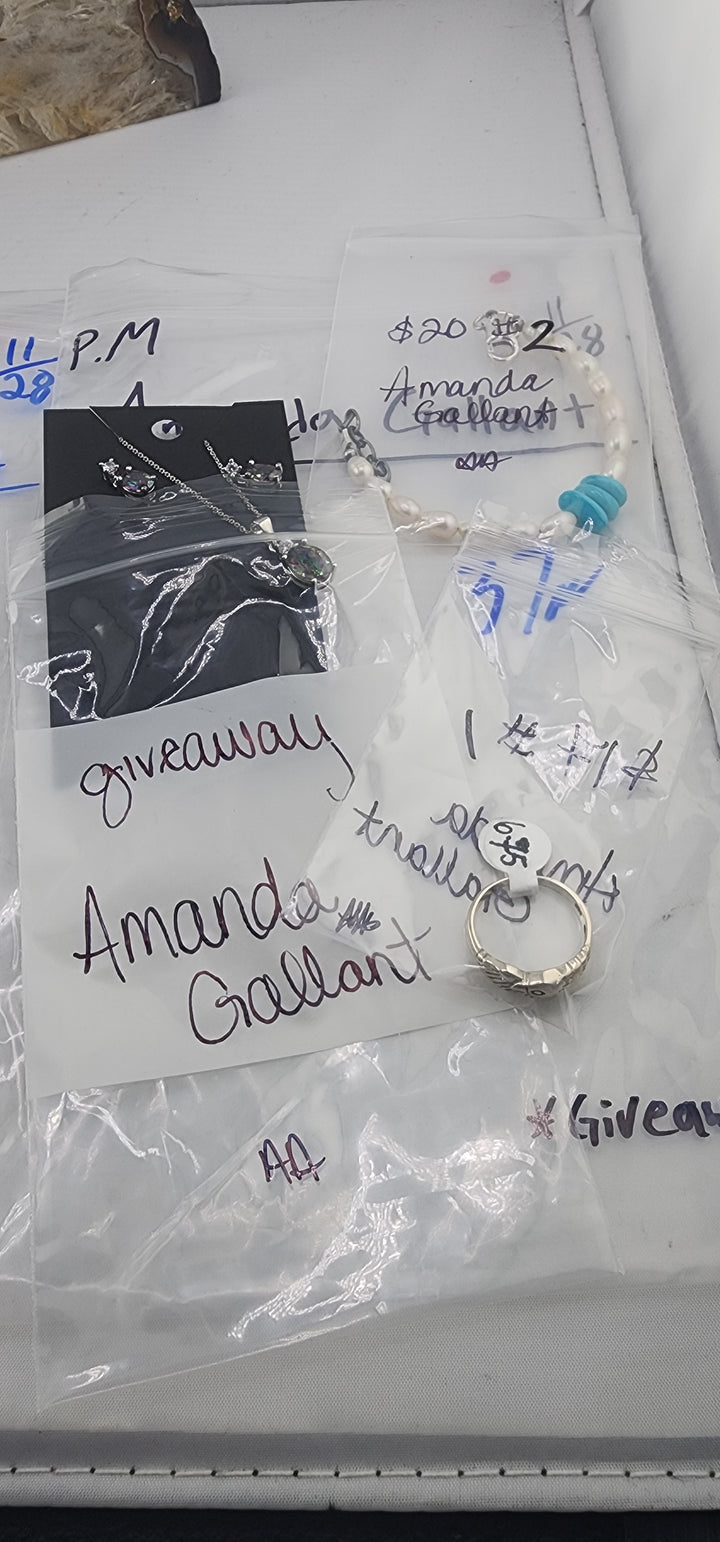 BF PM SHOW 48HR - RESERVED FOR: Amanda Gallant - 11/28/2025 tiktok Live Show - 2 Sterling Silver Items
