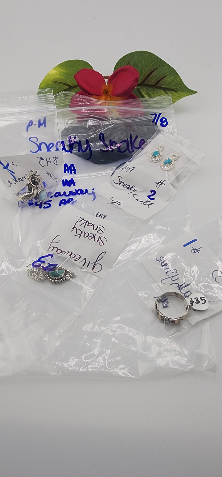 PM SHOW 48HR - RESERVED FOR: Sneaky Snake - 7/8/2025 FL tiktok Live Show - 4 Sterling Silver Items