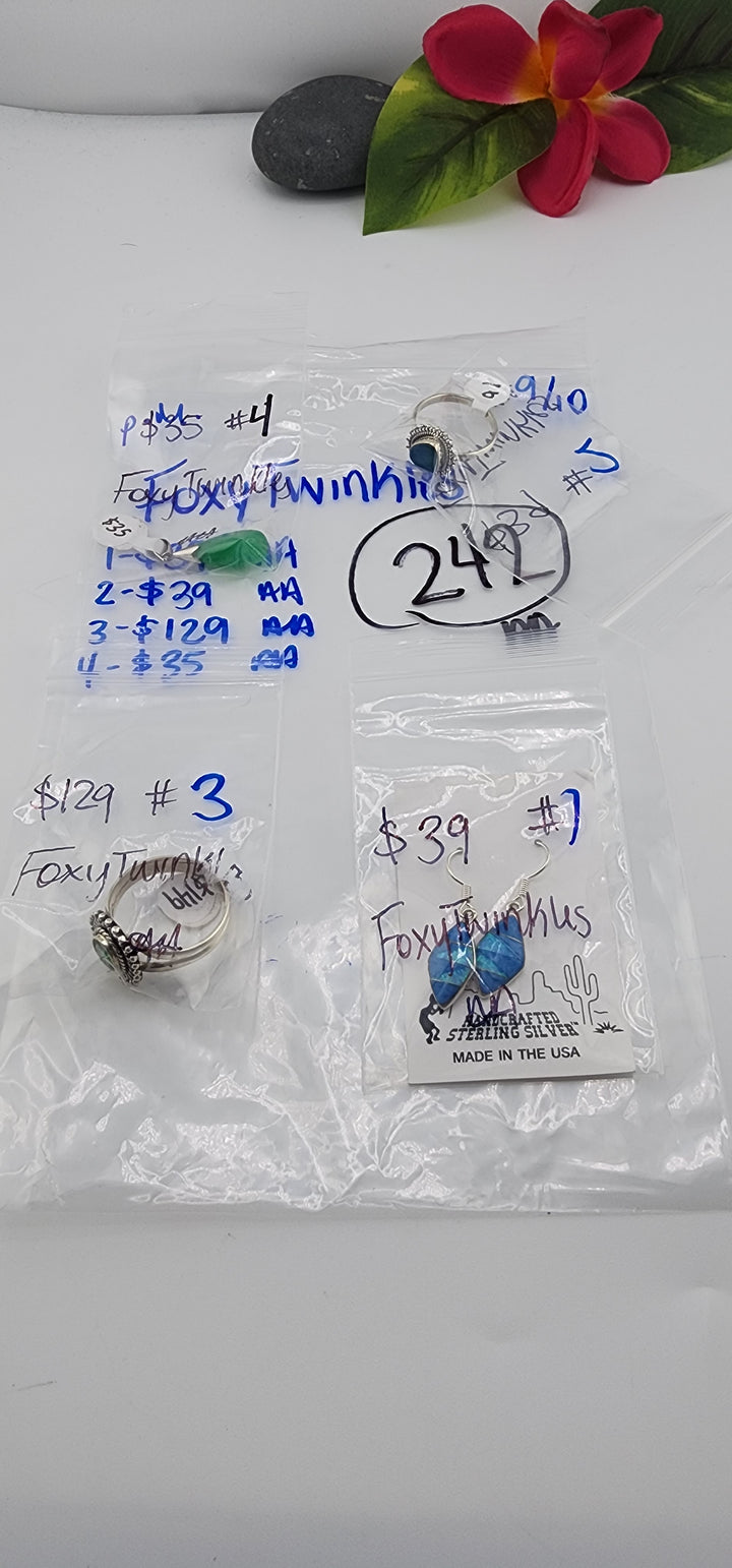 PM SHOW 48HR - RESERVED FOR: FoxyTwinkles - 9/10/2025 FL tiktok Live Show - 4 Sterling Silver Items