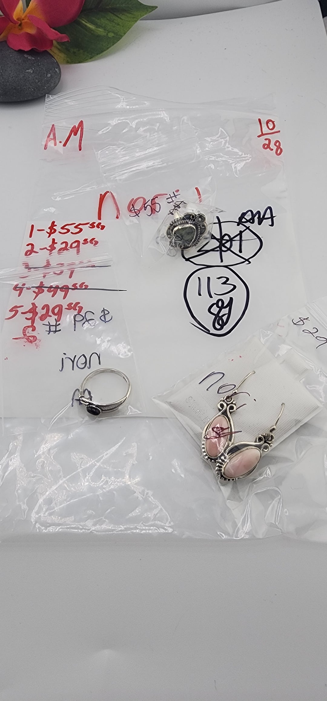 AM SHOW 48HR RESERVED FOR: nori - 10/28/2025 FL tiktok Live Show - 3 Sterling Silver Items