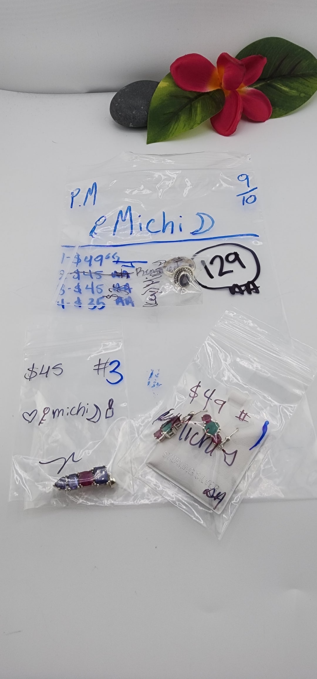 PM SHOW 48HR - RESERVED FOR: 🖤🗝️Michi🌙🕯️ - 9/10/2025 FL tiktok Live Show - 3 Sterling Silver Items