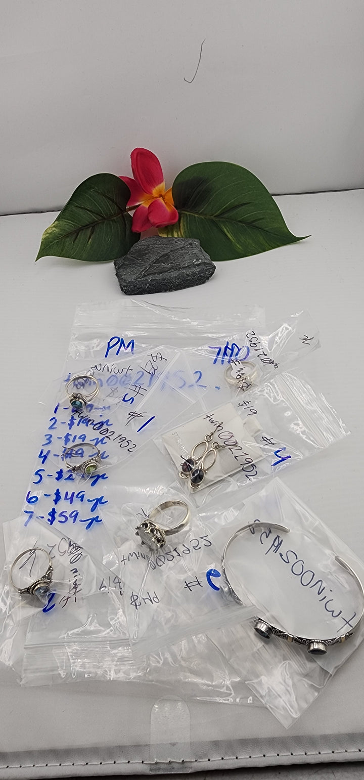 PM SHOW 48HR - RESERVED FOR: twin0021952 - 7/10/2025 FL tiktok Live Show - 7 Sterling Silver Items