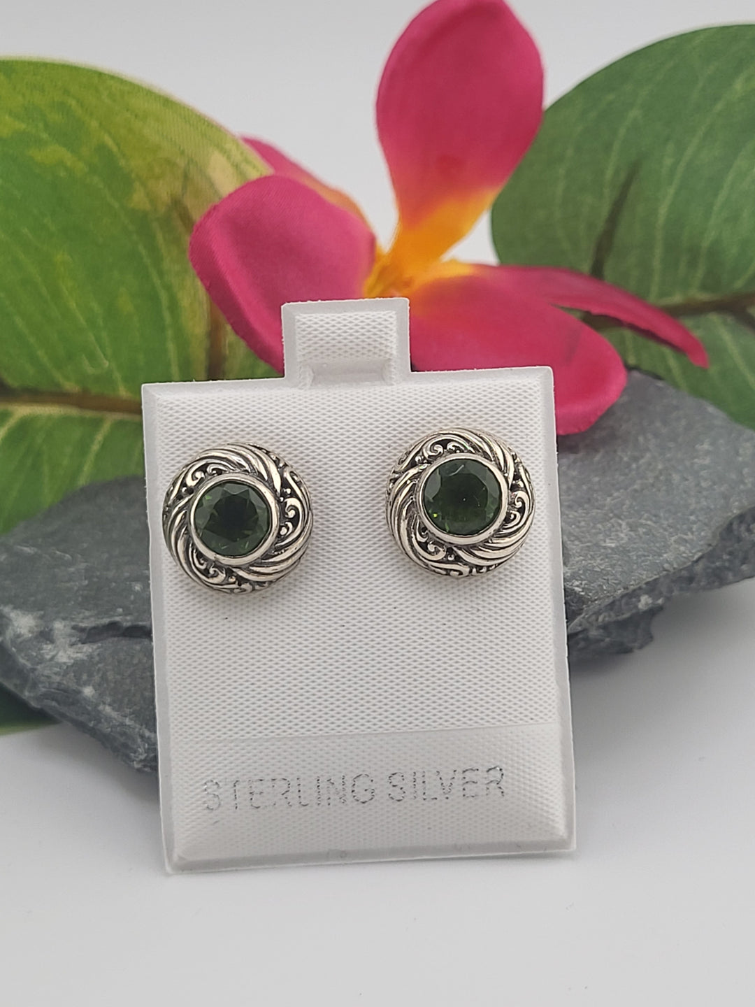 Green CZ Earrings