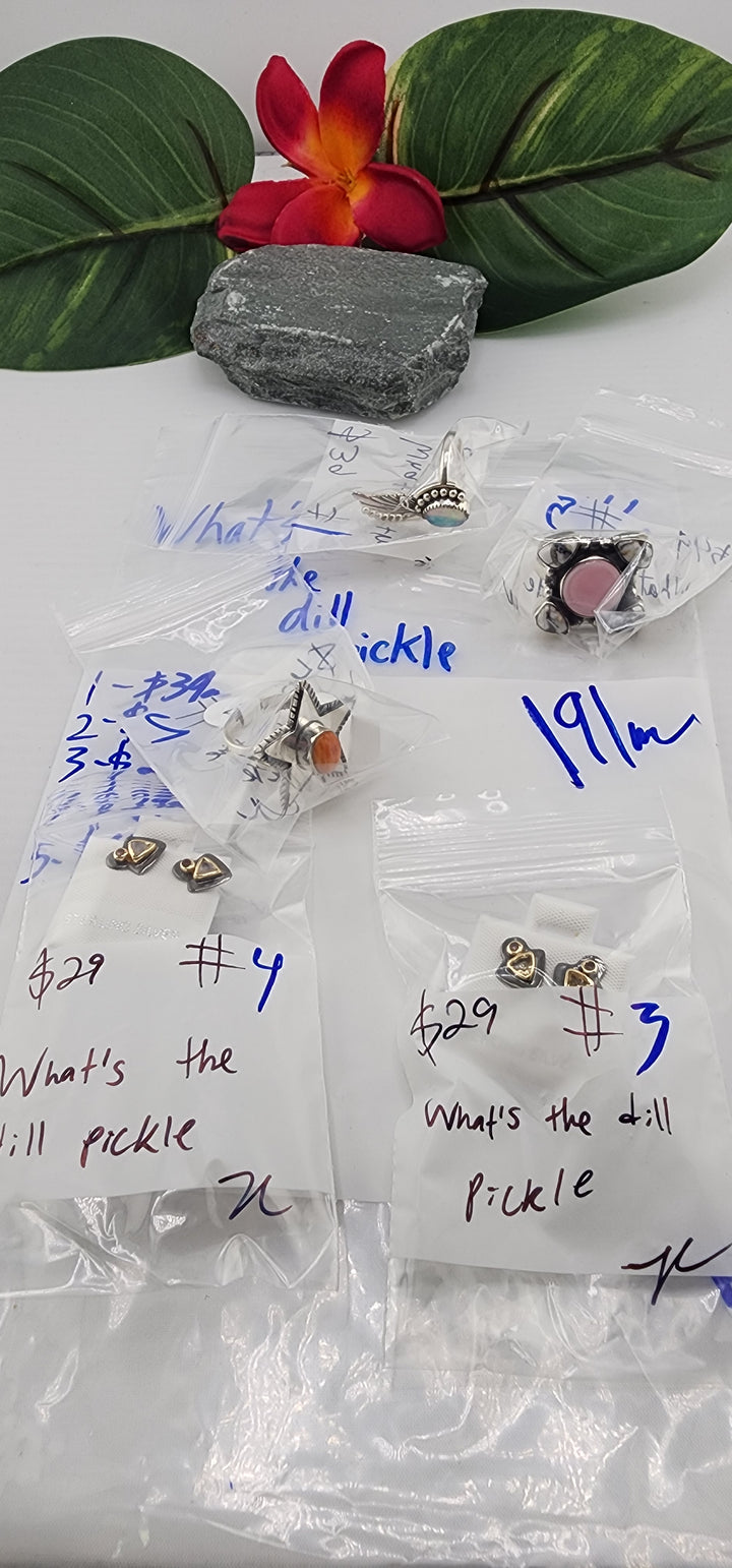 RESERVED FOR: What’s the dill pickle - 4/11/2025 The Collective Boutique App Live Show - 5 Sterling Silver Items