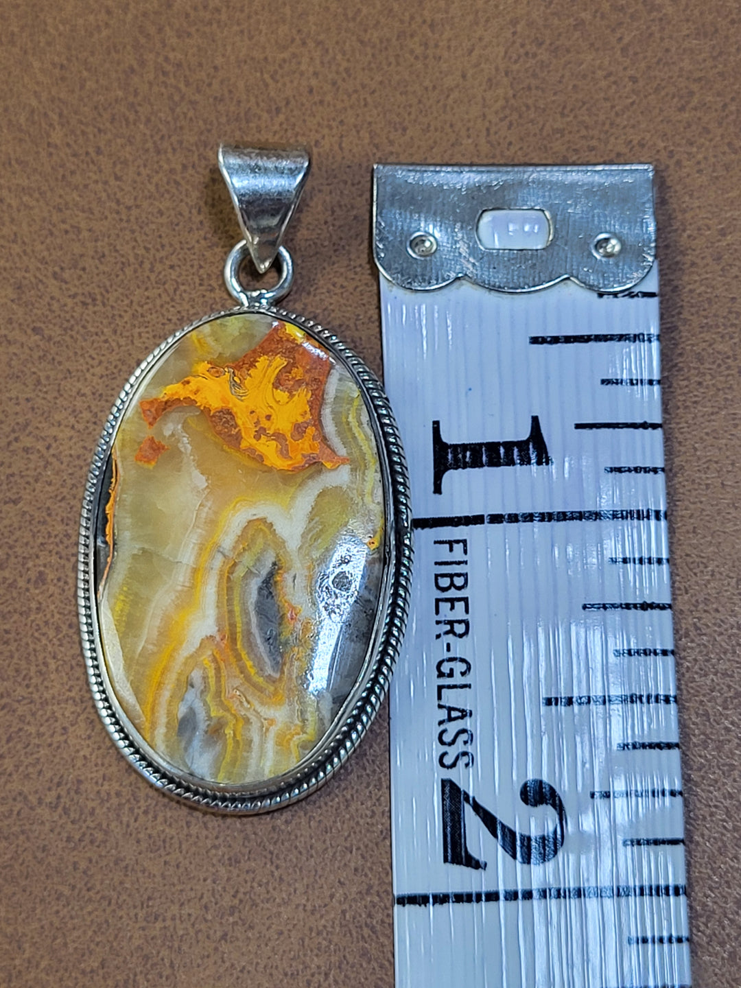 Natural Bumblebee Jasper Pendant 925 Sterling Silver