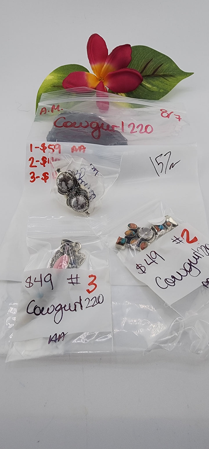 AM SHOW 48HR - RESERVED FOR: Cowgurl220 - 8/7/2025 FL tiktok Live Show - 3 Sterling Silver Items