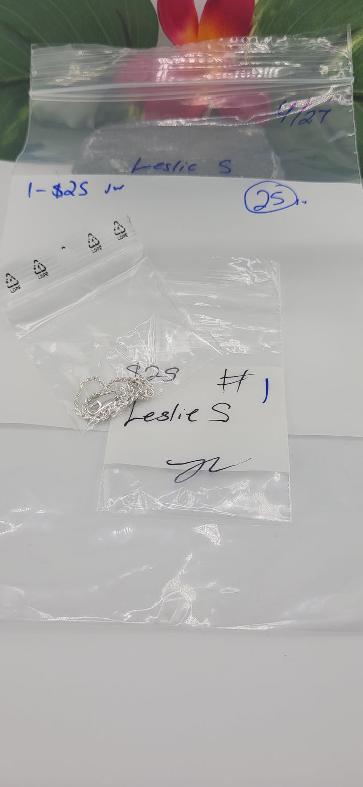RESERVED FOR:  Leslie S- 4/27/2025 tiktok Live Show -1  Sterling Silver Items