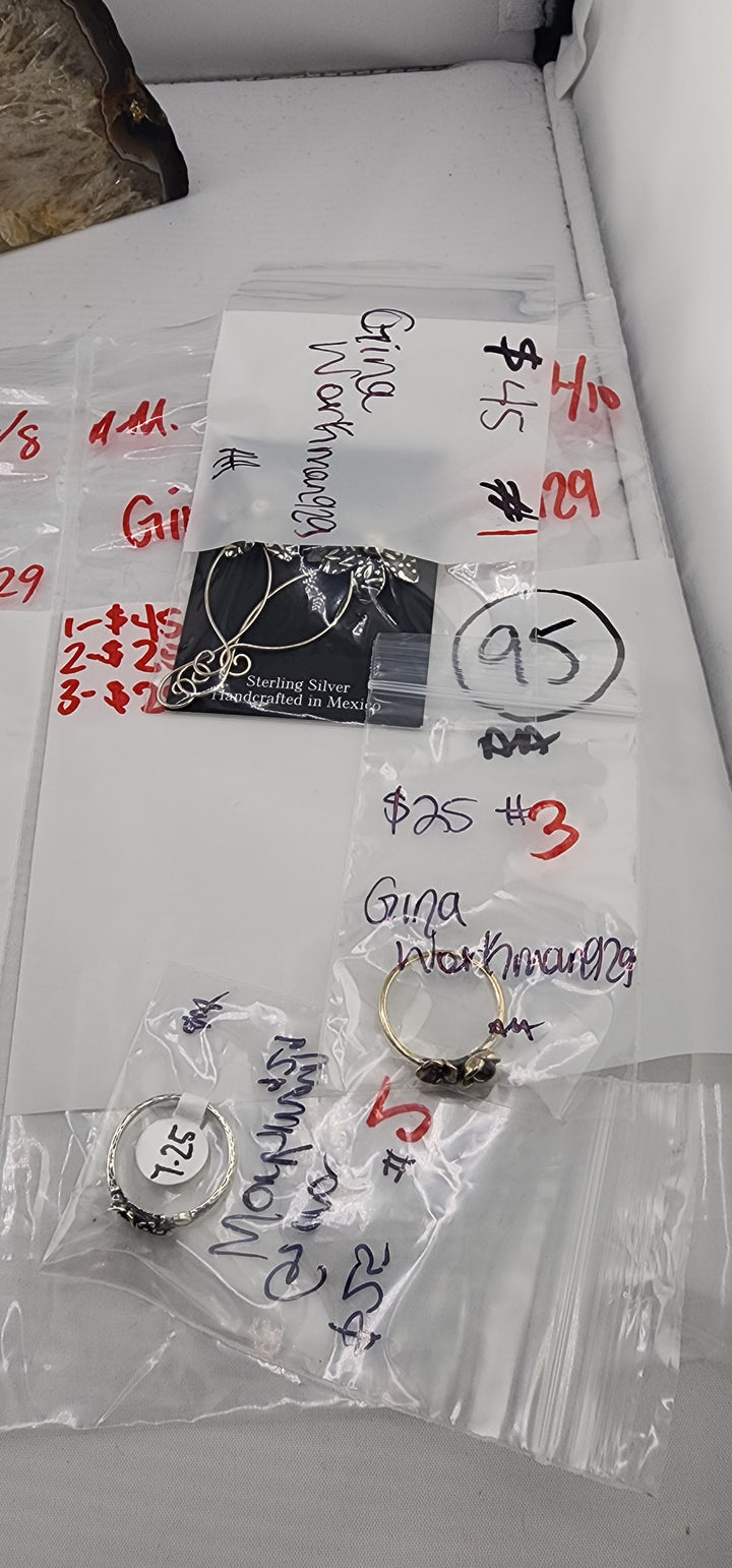 AM SHOW 48HR RESERVED FOR: Gina Workman929 - 12/10/2025 FL tiktok Live Show - 3 Sterling Silver Items