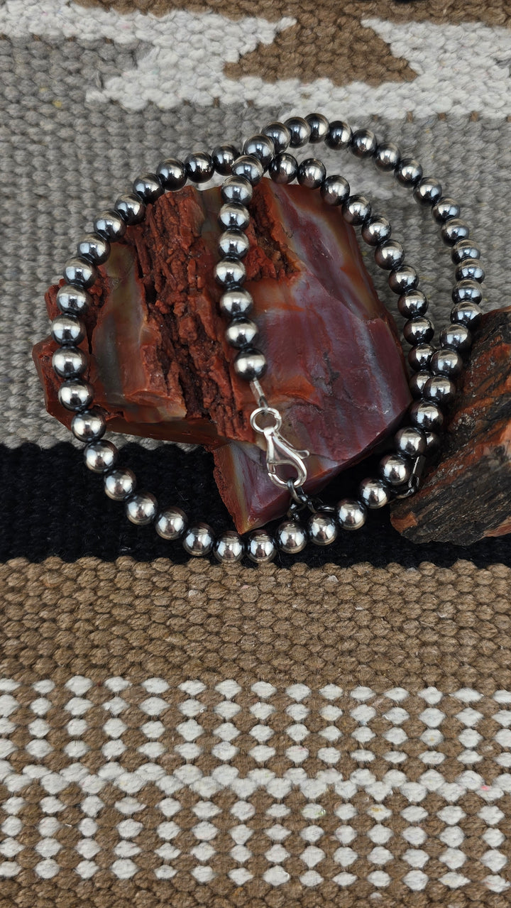 6mm Sterling Silver Desert Pearl Necklace