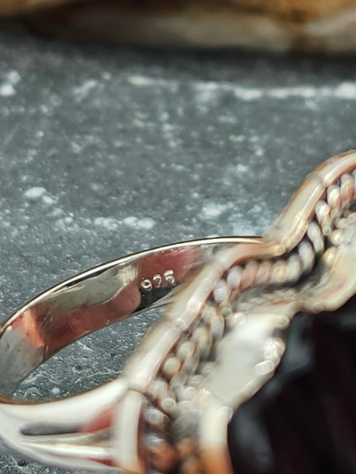 Black Onyx Bat Ring Size 6